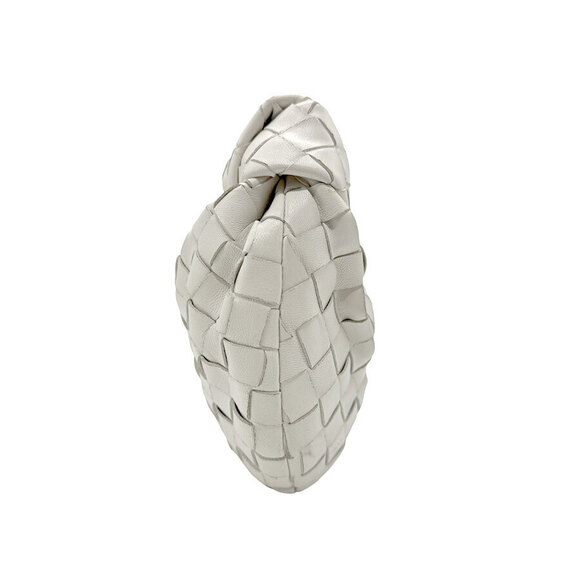 BOTTEGA Veneta Jodie Intrecciato Leather Handbag White - Picture 2 of 5
